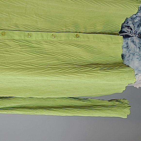 Nicola Long Sleeve Button Down Shirt Vintage Green Medium - Picture 3 of 8